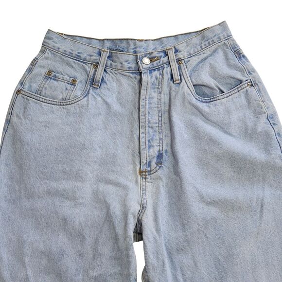 London London Vintage 90s Tapered Denim Jeans Rolled Cuff High Rise UK14/US 10 - Picture 2 of 10